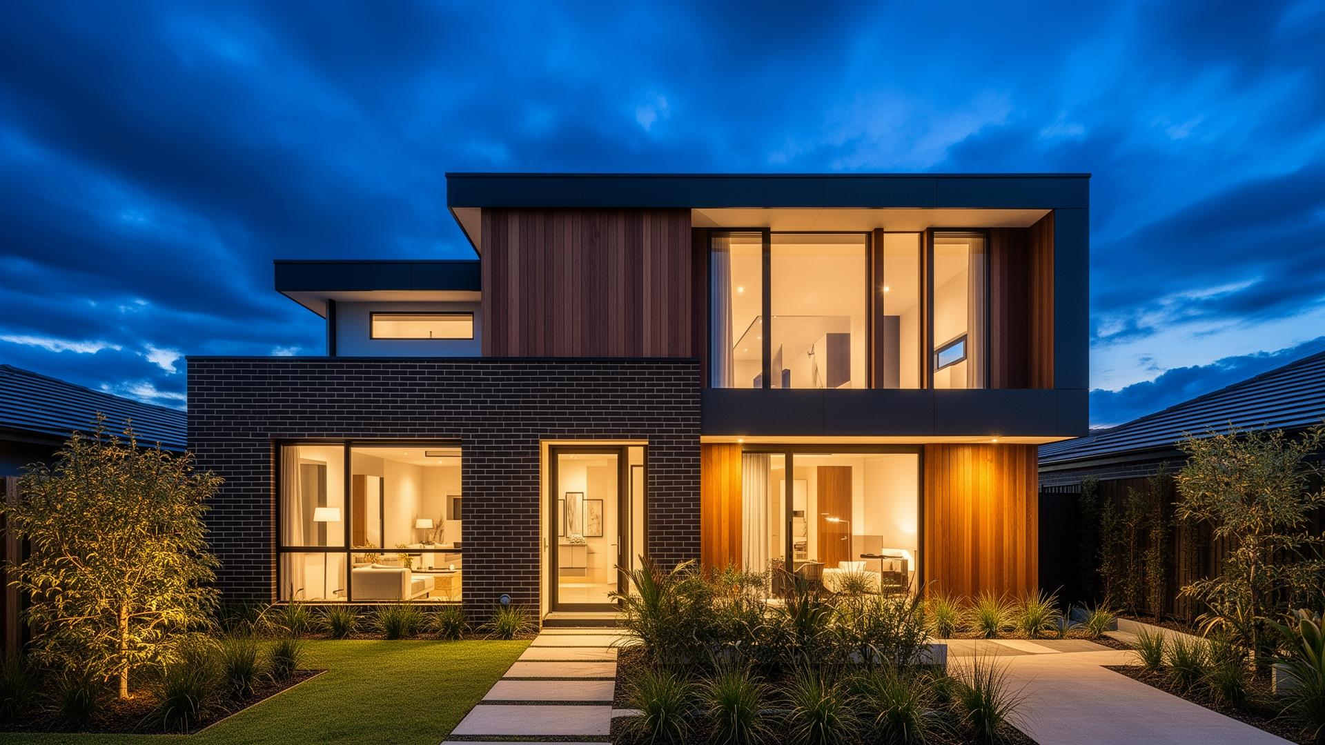 Modern new home built by Unique Builders in Victoria